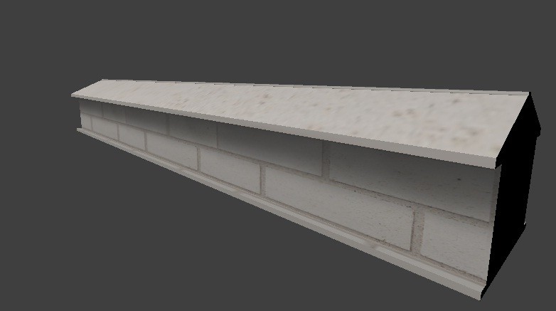 White Brick Wall - Low Poly preview image 1